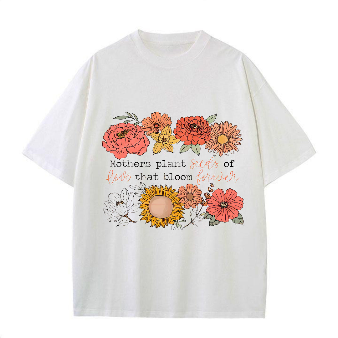 A Mother’s Love Blooms Forever – Botanical Tribute Tee