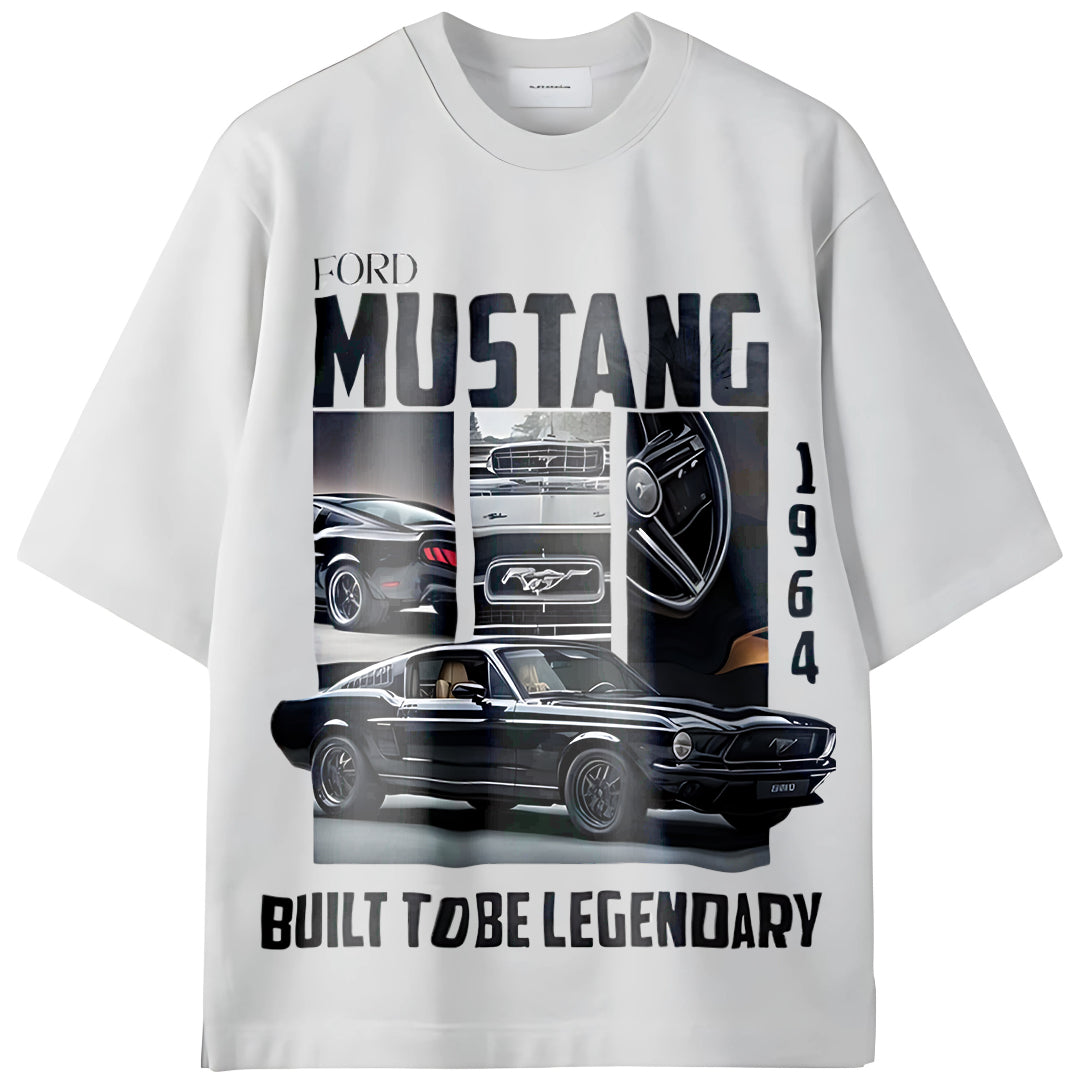 Ford Mustang 1964 – Built to Be Legendary" Oversized Graphic Tee