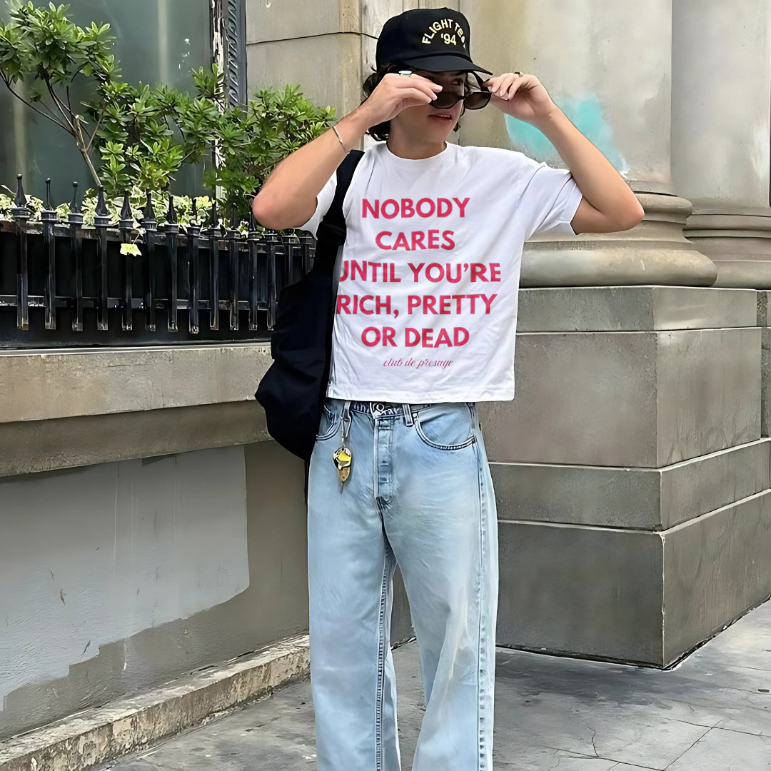 “Nobody Cares Until...” Oversized Statement Tee
