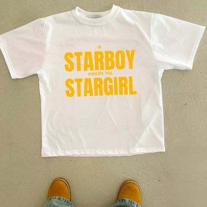 Starboy Needs His Stargirl – The Weeknd Oversized Tee