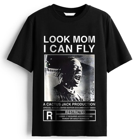 Look Mom, I Can Fly – Cactus Jack Inspired Oversized Tee