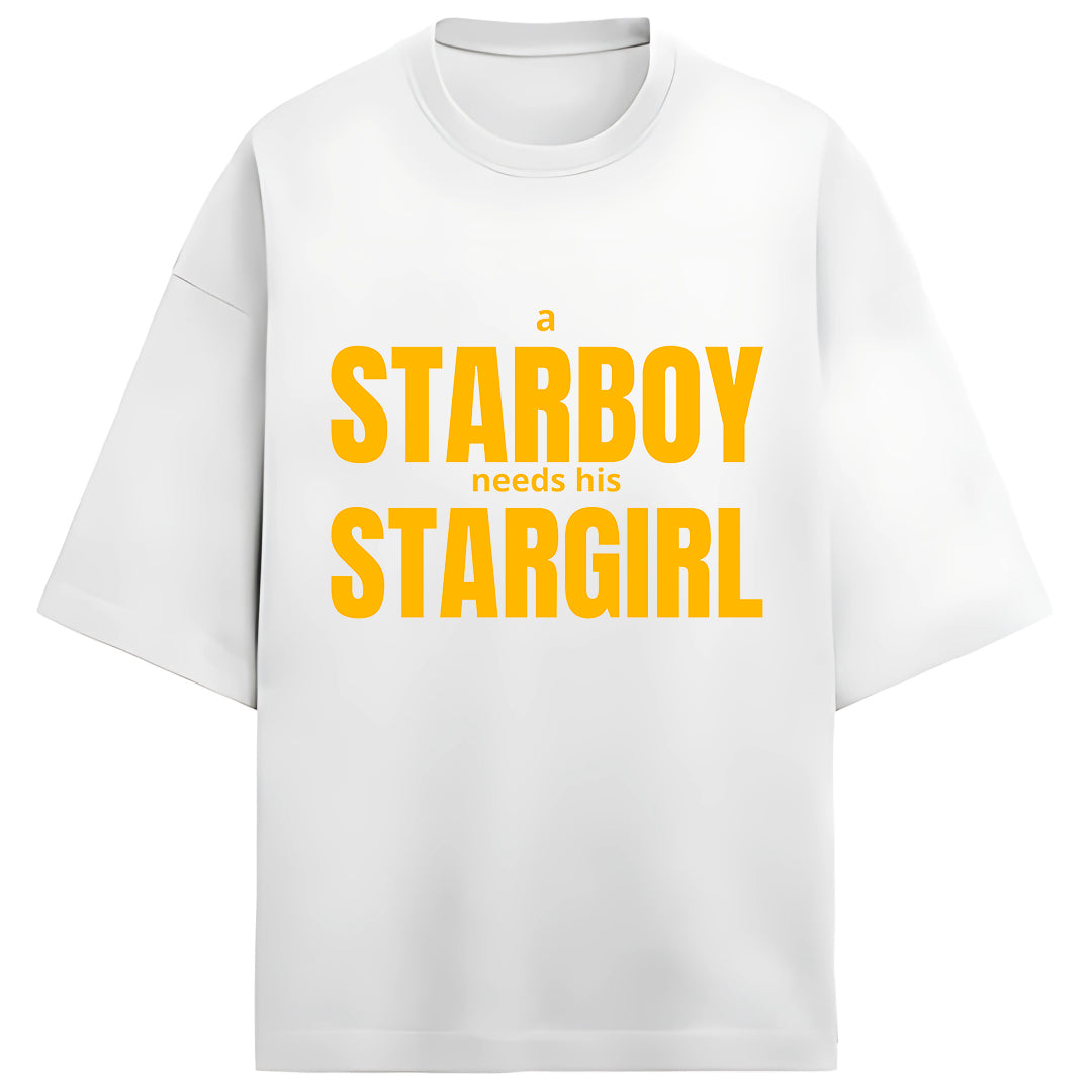 Starboy Needs His Stargirl – The Weeknd Oversized Tee