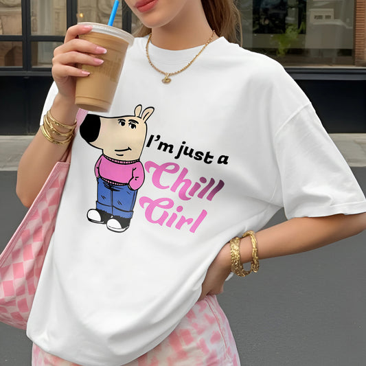 "Chill Girl Cartoon Tee"