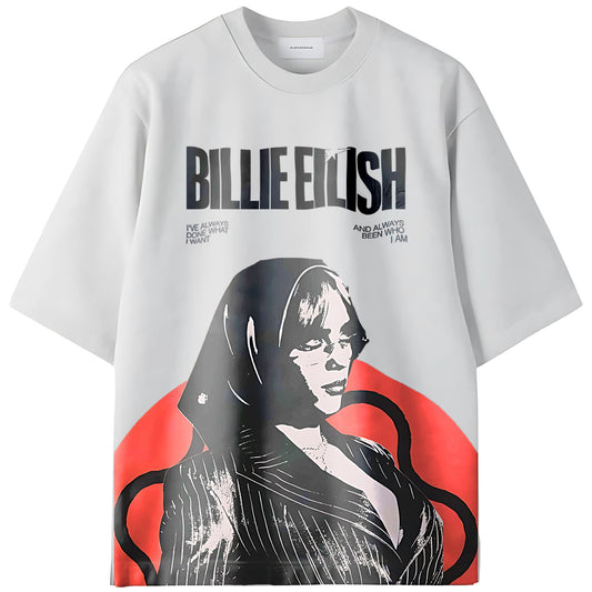 "Billie Unfiltered – Oversized Statement Tee"